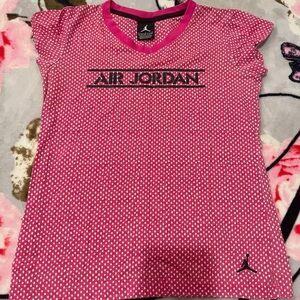 Jordan Pink Short Sleeve Athletic Tee